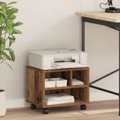 Printerstand met opslag Oudhout 41 x 32 x 33.5 cm Bewerkt hout>vidaXL Online