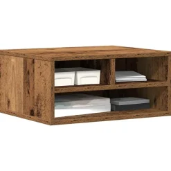 Elektronica*vidaXL Printerstand met opslag Oudhout 49 x 40 x 22.5 cm Bewerkt hout Oud hout