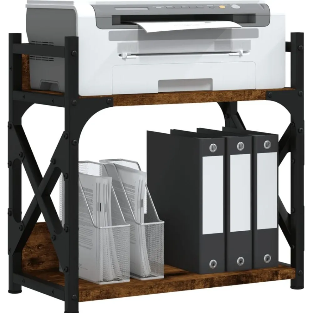 Printerstandaard 2-laags 40x20x40 cm bewerkt hout>vidaXL Online