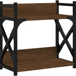 Printerstandaard 2-laags 40x20x40 cm bewerkt hout bruineiken>vidaXL Clearance