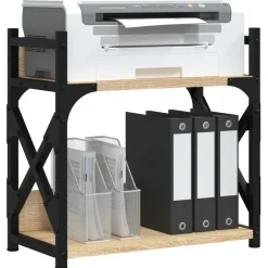 Printerstandaard 2-laags 40x20x40 cm bewerkt hout><noscript><img width=