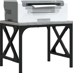 Elektronica*vidaXL Printerstandaard 40x30x31 cm bewerkt hout eiken Grijs sonoma