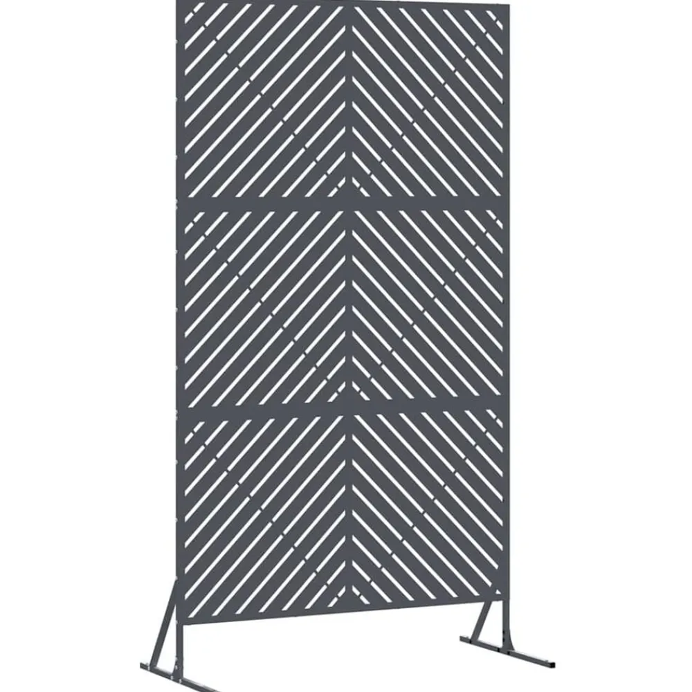 Tuinafscheidingen*vidaXL Privacyscherm Antraciet 100 x 50 x 180 cm Staal Antracietkleurig