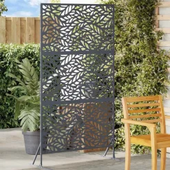 Tuinafscheidingen*vidaXL Privacyscherm Antraciet 100 x 50 x 180 cm Staal Antracietkleurig