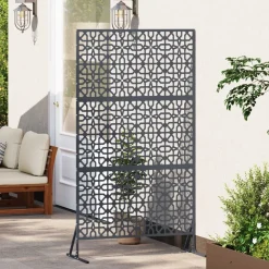 Tuinafscheidingen*vidaXL Privacyscherm Antraciet 100 x 50 x 180 cm Staal Antracietkleurig