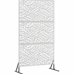 Tuinafscheidingen*vidaXL Privacyscherm Grijs 100 x 50 x 180 cm Staal Roestvrij staal