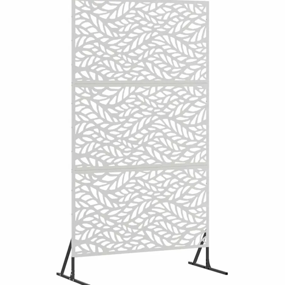 Tuinafscheidingen*vidaXL Privacyscherm Grijs 100 x 50 x 180 cm Staal Roestvrij staal