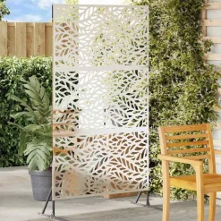 Tuinafscheidingen*vidaXL Privacyscherm Grijs 100 x 50 x 180 cm Staal Roestvrij staal