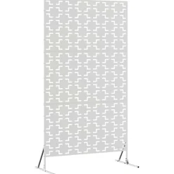 Tuinafscheidingen*vidaXL Privacyscherm Grijs 100 x 50 x 180 cm Staal Roestvrij staal