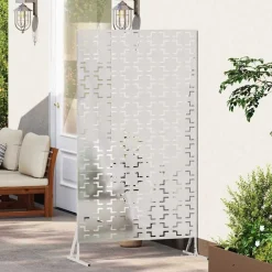 Tuinafscheidingen*vidaXL Privacyscherm Grijs 100 x 50 x 180 cm Staal Roestvrij staal