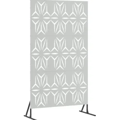 Privacyscherm Grijs 100 x 50 x 180 cm Staal>vidaXL Best