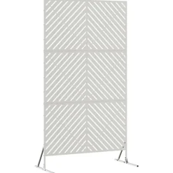 Tuinafscheidingen*vidaXL Privacyscherm Grijs 100 x 50 x 180 cm Staal Roestvrij staal