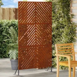 Tuinafscheidingen*vidaXL Privacyscherm Grijs 100 x 50 x 180 cm Staal Cortenstaal