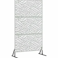 Tuinafscheidingen*vidaXL Privacyscherm Grijs 100 x 50 x 180 cm Staal Gegalvaniseerd staal