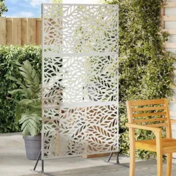 Tuinafscheidingen*vidaXL Privacyscherm Grijs 100 x 50 x 180 cm Staal Gegalvaniseerd staal