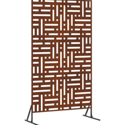 Tuinafscheidingen*vidaXL Privacyscherm Grijs 100 x 50 x 180 cm Cortenstaal