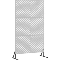 Tuinafscheidingen*vidaXL Privacyscherm Grijs 100 x 50 x 180 cm Staal Gegalvaniseerd staal