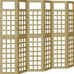 Kamerschermen*vidaXL Privacyscherm Honingbruin 240 x 180 cm Massief Vurenhout