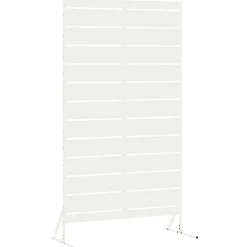 Tuinafscheidingen*vidaXL Privacyscherm 100 x 50 x 180 cm Staal Wit