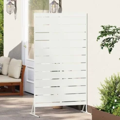 Tuinafscheidingen*vidaXL Privacyscherm 100 x 50 x 180 cm Staal Wit
