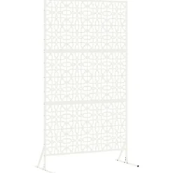 Tuinafscheidingen*vidaXL Privacyscherm 100 x 50 x 180 cm Staal Wit