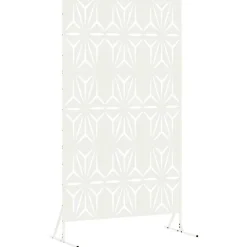 Tuinafscheidingen*vidaXL Privacyscherm 100 x 50 x 180 cm Staal Wit