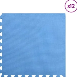 Fitness|Zwembaden & Spa'S*vidaXL Puzzel Oefenmatten 12 pcs 4,32 ㎡ EVA Schuim Blauw