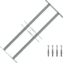 Bouwmaterialen*vidaXL Raambeveiliging verstelbaar met 2 dwarsstangen 500-650 mm