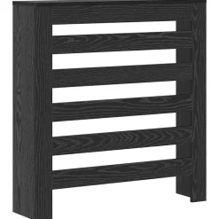 Radiatorafdekking Zwart Eiken 78 x 20 x 82 cm Bewerkt hout>vidaXL Discount