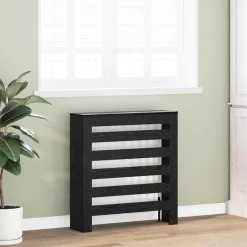 Radiatorafdekking Zwart Eiken 78 x 20 x 82 cm Bewerkt hout><noscript><img width=