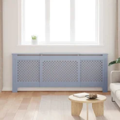Huishoudaccessoires*vidaXL Radiatorombouw 205 cm MDF Grijs