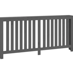 Huishoudaccessoires*vidaXL Radiatorombouw 169x19x84 cm massief grenenhout Grijs