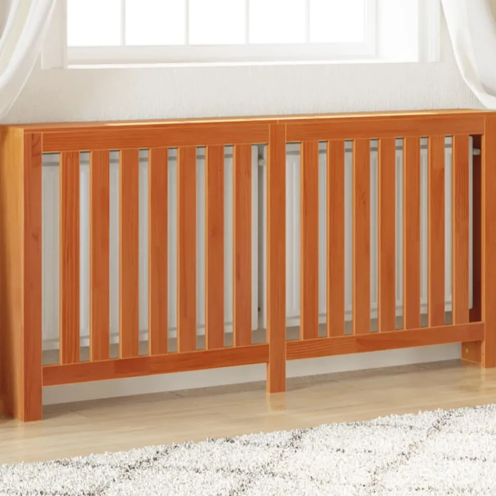 Huishoudaccessoires*vidaXL Radiatorombouw 169x19x84 cm massief grenenhout was Bruin