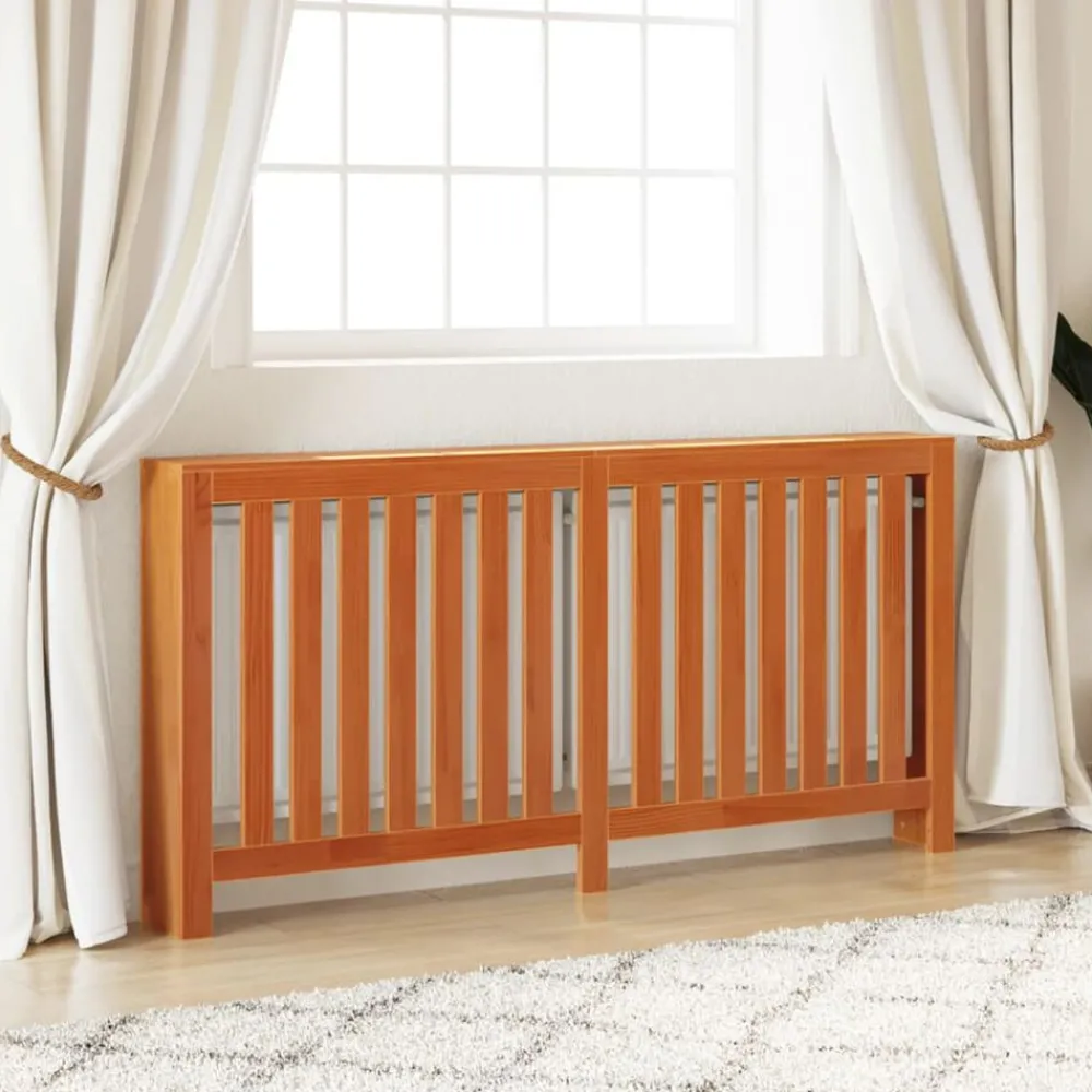 Huishoudaccessoires*vidaXL Radiatorombouw 169x19x84 cm massief grenenhout was Bruin