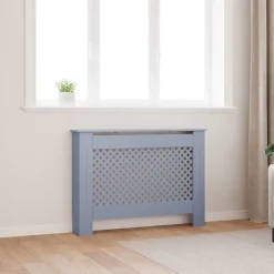 Huishoudaccessoires*vidaXL Radiatorombouw 112x19x81,5 cm MDF Antraciet