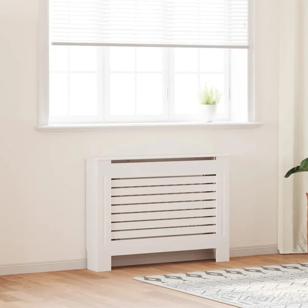 Huishoudaccessoires*vidaXL Radiatorombouw 112x19x81,5 cm MDF Wit