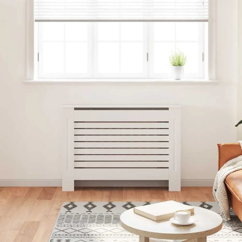 Huishoudaccessoires*vidaXL Radiatorombouw 112x19x81,5 cm MDF Wit