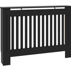 Huishoudaccessoires*vidaXL Radiatorombouw 112x19x81,5 cm MDF Zwart