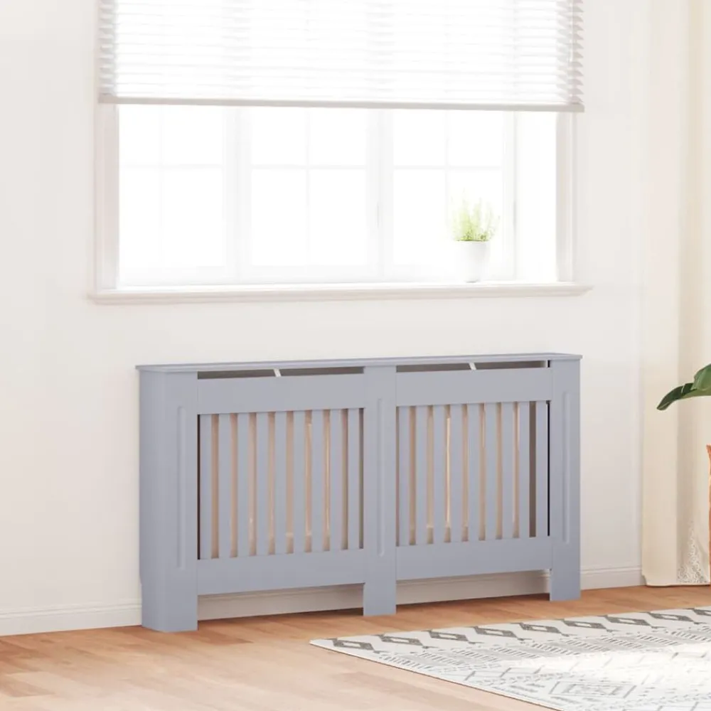 Huishoudaccessoires*vidaXL Radiatorombouw 152x19x81,5 cm MDF Antraciet