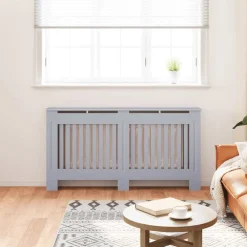 Huishoudaccessoires*vidaXL Radiatorombouw 152x19x81,5 cm MDF Antraciet