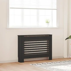 Huishoudaccessoires*vidaXL Radiatorombouw 112x19x81,5 cm MDF Zwart