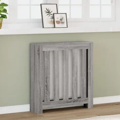 Huishoudaccessoires*vidaXL Radiatorombouw 78x20x82 cm bewerkt hout eikenkleur Grijs sonoma