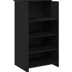 Kantoormeubelen*vidaXL Receptiebalie 55x50x103,5 cm bewerkt hout Zwart