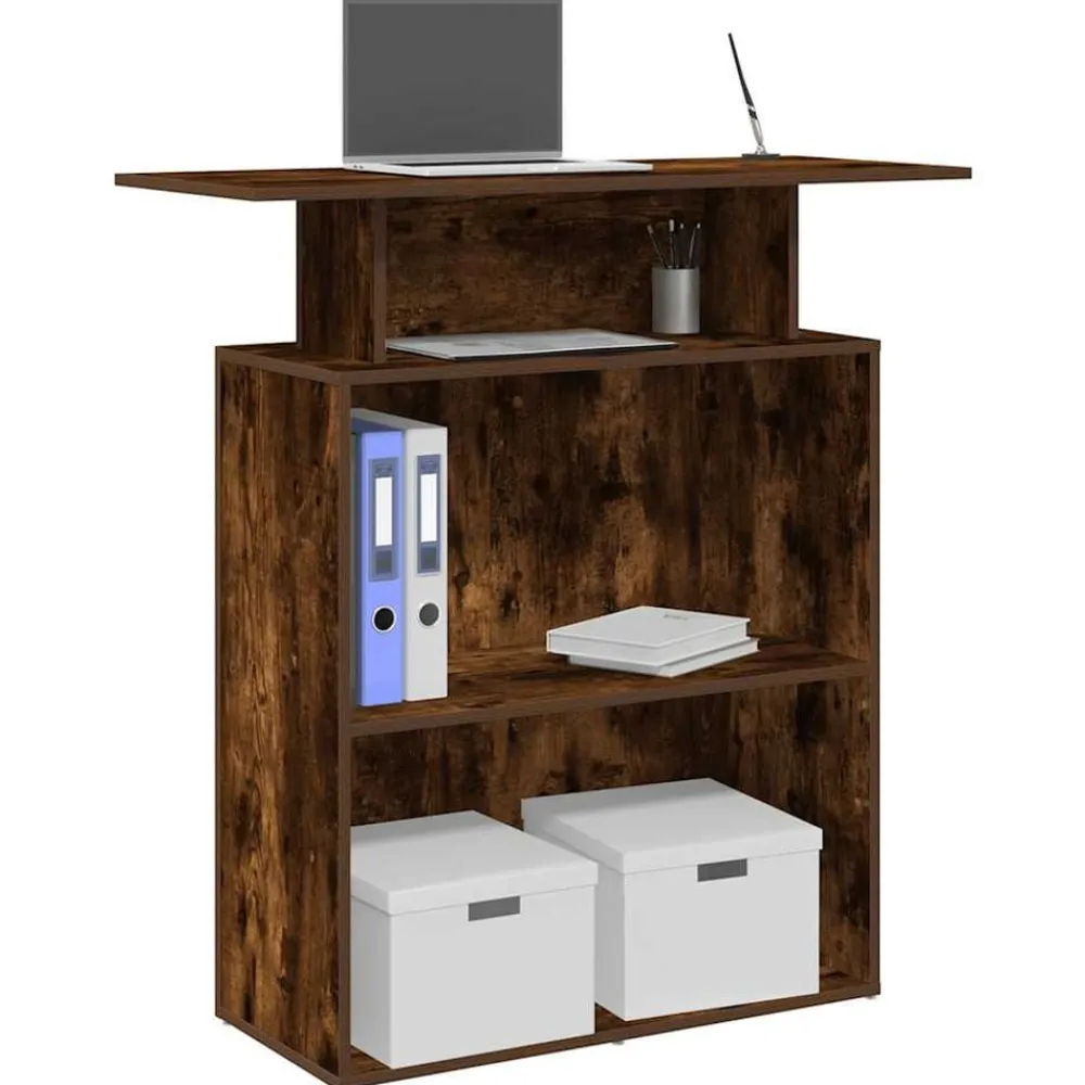 Receptiebalie 100x40x104 cm bewerkt hout kleurig>vidaXL Outlet