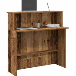 Kantoormeubelen*vidaXL Receptiebalie 100x50x103,5 cm bewerkt hout kleurig Oud hout