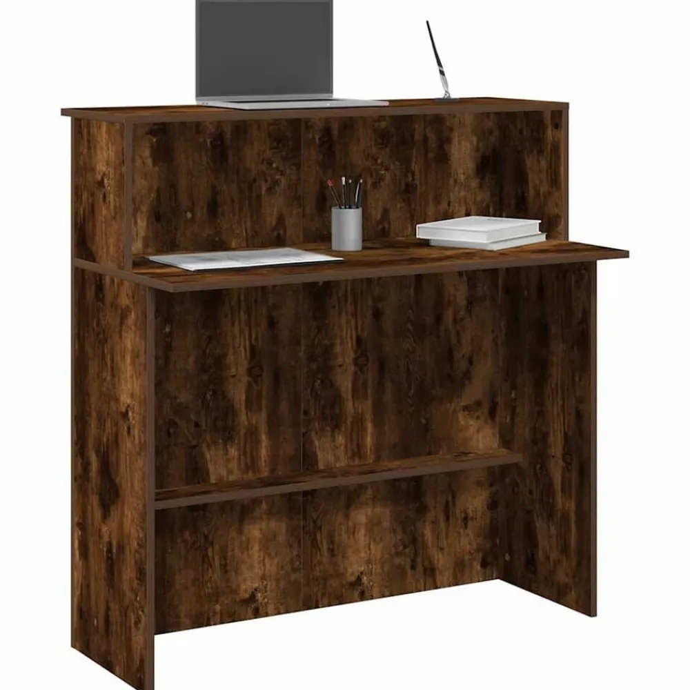 Receptiebalie 100x50x103,5 cm bewerkt hout kleurig>vidaXL Outlet