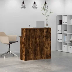 Receptiebalie 100x50x103,5 cm bewerkt hout kleurig><noscript><img width=