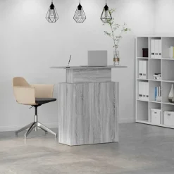 Receptiebalie 100x40x104 cm bewerkt hout eiken><noscript><img width=