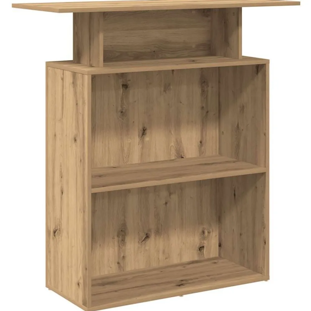 Receptiebalie 100x40x104 cm bewerkt hout artisanaal eikenkleur>vidaXL Clearance