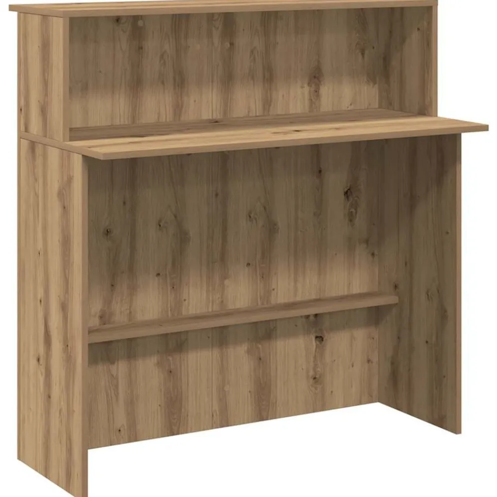 Receptiebalie 100x50x103,5cm bewerkt hout artisanaal eikenkleur>vidaXL Discount